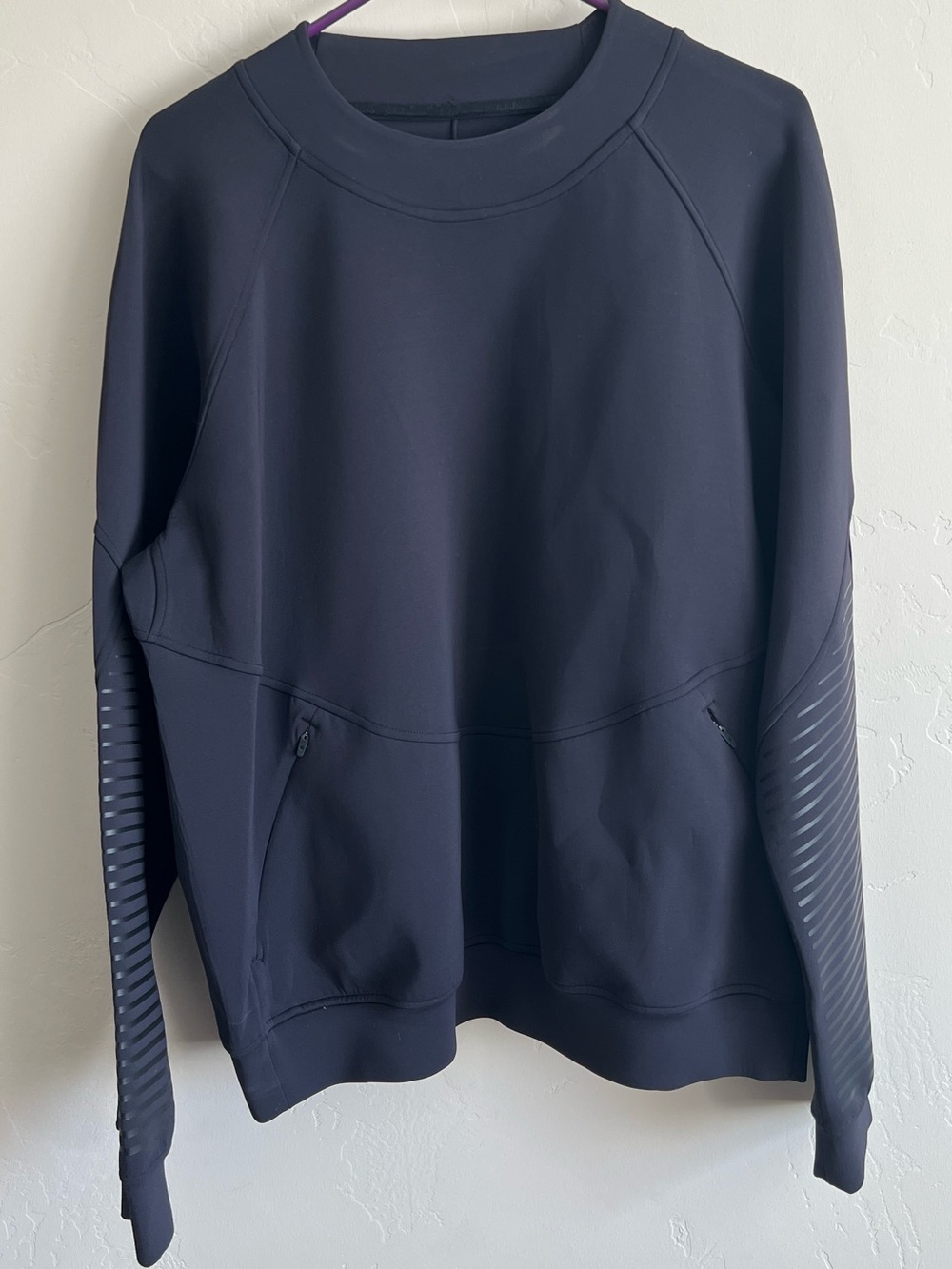 lululemon City Sweat Crew Spacer Black Reflective Size 14